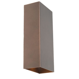 Wandlamp Cacao Bruin 2 Lichts Rechthoek Gu10 Up Down Light 20