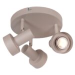 Zandkleurige Plafondspot 3 Lichts Gu10 16