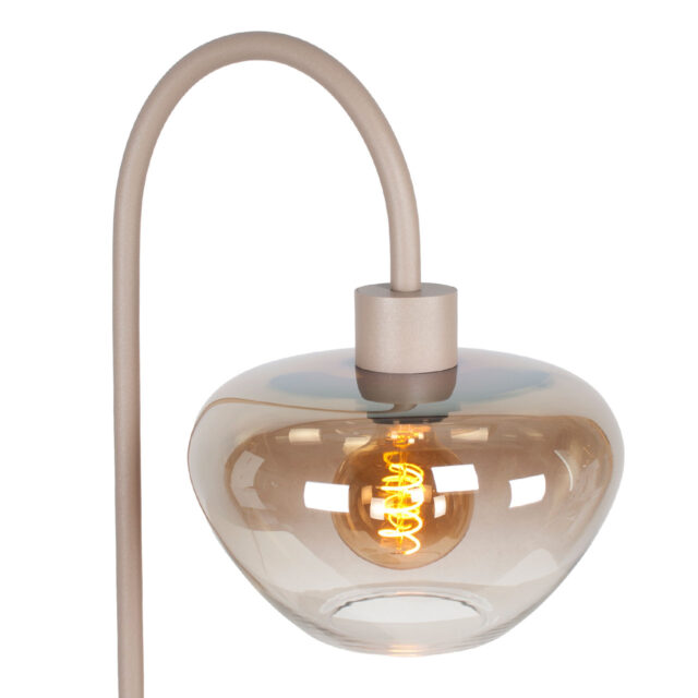 Beige Tafellamp Genua Met Glas Sfeervolle Tafellamp Voor Op Een Dressoir 3