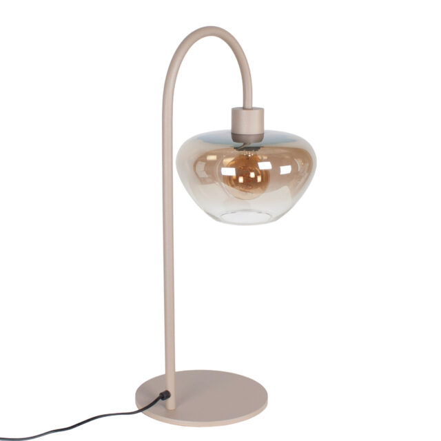Beige Tafellamp Genua Met Glas Sfeervolle Tafellamp Voor Op Een Dressoir 5