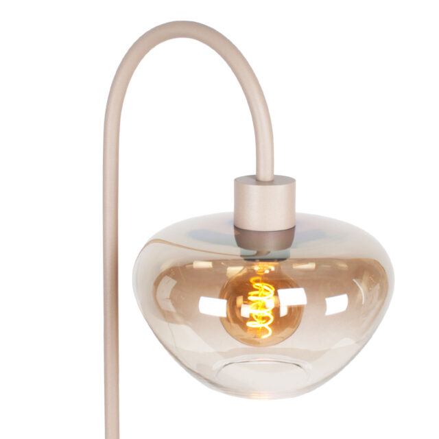 Beige Tafellamp Genua Met Glas Sfeervolle Tafellamp Voor Op Een Dressoir 7