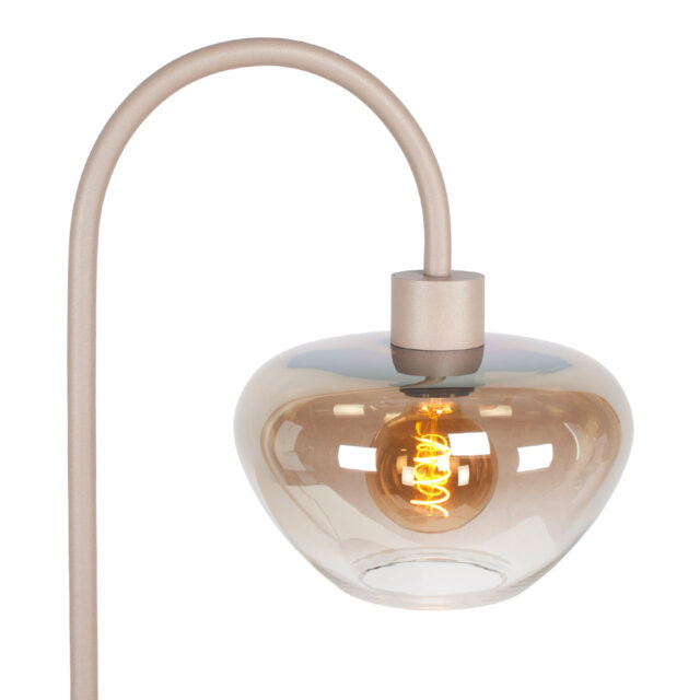 Beige Tafellamp Genua Met Glas Sfeervolle Tafellamp Voor Op Een Dressoir 9