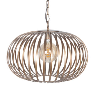 Bronzen Hanglamp Met Spijlen 50 Cm Elegant Design 13