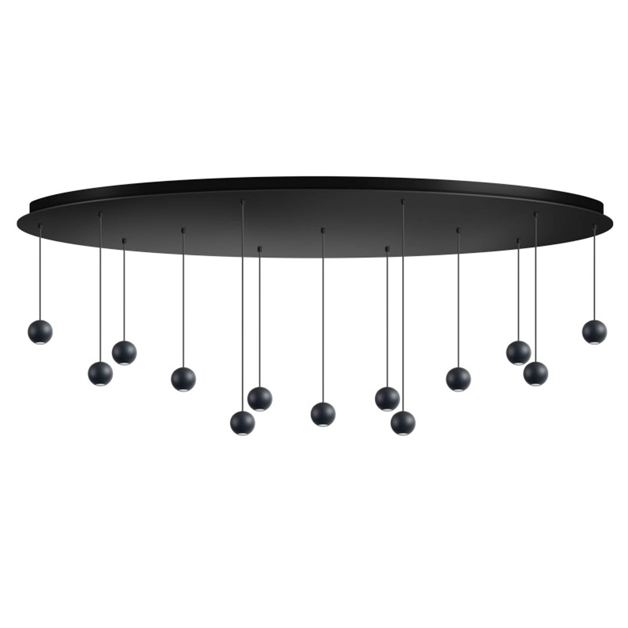 Hanglamp Grace Moderne Zwarte Eettafellamp 13 Lichts 5 Hanglamp Grace Moderne Zwarte Eettafellamp 13 Lichts 5