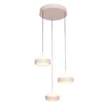 Ronde 3 Lichts Katrol Hanglamp Zand Beige Puleggia Dim To Warm 26