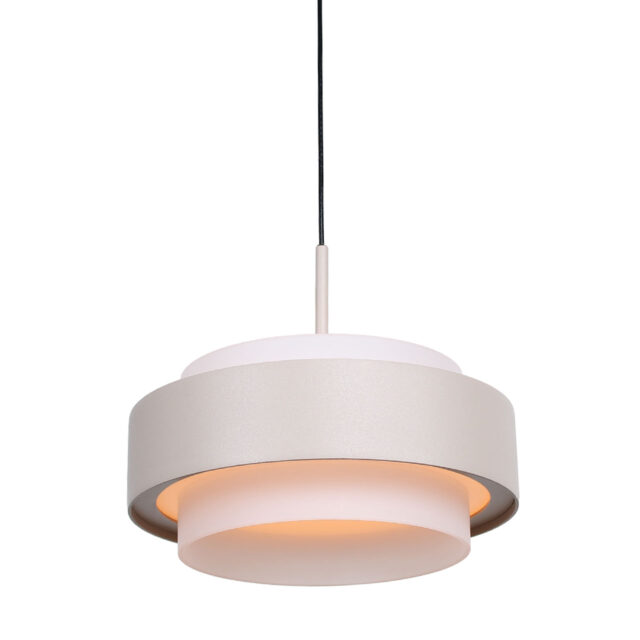 Ronde 3 Lichts Katrol Hanglamp Zand Beige Puleggia Dim To Warm 35