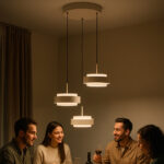 Ronde 3 Lichts Katrol Hanglamp Zand Beige Puleggia Dim To Warm 5