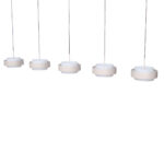 Verstelbare Zand Beige Hanglamp Puleggia 5 Lichts Dim To Warm Katrolsysteem 17