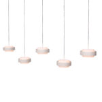 Verstelbare Zand Beige Hanglamp Puleggia 5 Lichts Dim To Warm Katrolsysteem 9