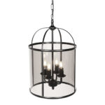 Zwarte 4 Lichts Lantaarn Hanglamp Pimpernel O 32 Cm 5