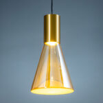 Negenlichts Hanglamp Lisa Eettafellamp Met Glas Brons Zwart 5
