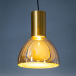 Negenlichts Hanglamp Lisa Eettafellamp Met Glas Brons Zwart 6