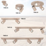 Moderne 2 Lichts Plafondspot Zand Beige Richtbare Mila Opbouwspot Rond 2