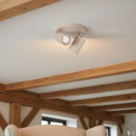 Moderne 2 Lichts Plafondspot Zand Beige Richtbare Mila Opbouwspot Rond 3