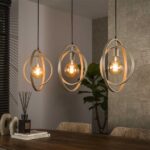 Charmante hanglamp Turn around | 3-lichts beige design | dimbaar E27 voor sfeervolle verlichting