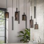 Elegante hanglamp Sepiora | 9-lichts | Sienna bruin | E27 fitting | modern design - Afbeelding 2