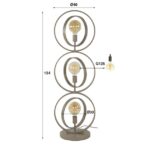 Vloerlamp Beige 3 Lichts Turn Around Dimbaar E27 Fitting Modern Design Sfeerverlichting