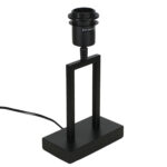 Zwarte tafellamp Monza small ovale kap | linnen naturel - Afbeelding 5