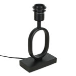 Zwarte tafellamp Verona small met ovale kap | Linnen naturel - Afbeelding 5