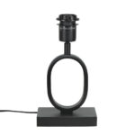 Zwarte tafellamp met kap Verona small | Coffee on gold 25 cm - Afbeelding 7