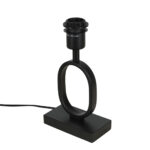 Zwarte tafellamp Verona small met ovale kap | Linnen naturel - Afbeelding 8
