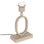 Landelijke zand / beige tafellamp Verona small met ovale kap | Coffee on gold - Afbeelding 6