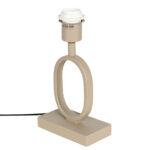 Zand / beige tafellamp Verona small met ovale kap linnen naturel - Afbeelding 8