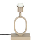 Zand / beige tafellamp Verona small met ovale kap linnen naturel - Afbeelding 6