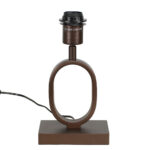 Bruine cacao kleurige tafellamp Verona small met ovale kap | coffee on gold - Afbeelding 5