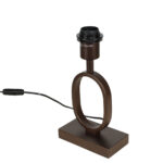 Bruine cacao kleurige tafellamp Verona small met ovale kap | coffee on gold - Afbeelding 8