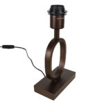 Bruine cacao kleurige tafellamp Verona small met ovale kap | coffee on gold - Afbeelding 9