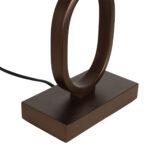 Bruine cacao kleurige tafellamp Verona small met ovale kap | linnen naturel - Afbeelding 10