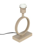 Zand / beige kleurige tafellamp Sienna met ovale kap linnen naturel - Afbeelding 10