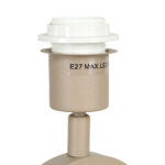 Zand / beige kleurige tafellamp Sienna met ovale kap linnen naturel - Afbeelding 6