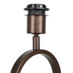 Bruine cacao kleurige tafellamp Sienna met ovale kap | coffee on gold 25 cm - Afbeelding 8