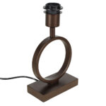 Bruine cacao kleurige tafellamp Sienna klein | Ovale velours taupe kap 25 cm - Afbeelding 5