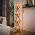 Vloerlamp Turn Around | zand / beige metaal | 4-lichts | G125 | 163 cm