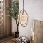 Hanglamp Turn Around | zand / beige metaal | 1-lichts | G125 | Ø40 cm - Afbeelding 2