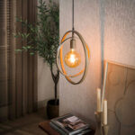 Hanglamp Turn Around | zand / beige metaal | 1-lichts | G125 | Ø40 cm