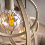 Ronde hanglamp Turn Around | zand / beige metaal | 3-lichts | Ø40 cm - Afbeelding 4