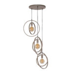 Ronde hanglamp Turn Around | zand / beige metaal | 3-lichts | Ø40 cm - Afbeelding 5