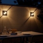 Calex Bologna Outdoor Wandlamp Zwart Aluminium Vierkant Design E27 Fitting Ip44