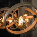 Hanglamp Hover 8-lichts | zand / beige metaal | G95 | 160 cm - Afbeelding 4