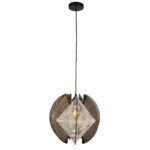 Japandi hanglamp Jessica – walnut hout & touw Ø40 cm - Afbeelding 4