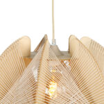 Hanglamp Jessica | Japandi stijl naturel hout | touw Ø50 cm - Afbeelding 9