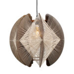 Hanglamp Jessica | Japandi stijl walnut hout | touw Ø50 cm - Afbeelding 14