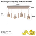 Hanglamp 7 Lichts Balk 568503