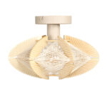 Plafondlamp Jessica | Japandi stijl naturel hout | touw Ø30 cm - Afbeelding 3