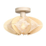 Plafondlamp Jessica | Japandi stijl naturel hout | touw Ø30 cm - Afbeelding 5