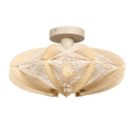 Plafondlamp Jessica | Japandi stijl naturel hout | touw Ø40 cm - Afbeelding 5